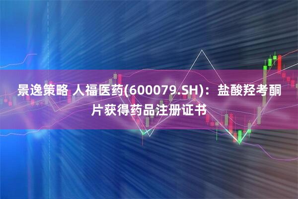 景逸策略 人福医药(600079.SH)：盐酸羟考酮片获得药品注册证书