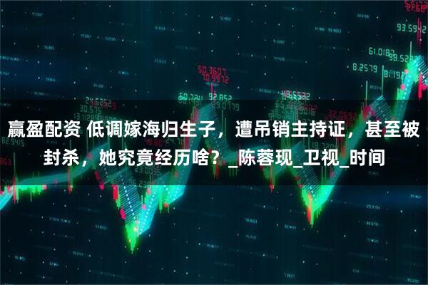 赢盈配资 低调嫁海归生子，遭吊销主持证，甚至被封杀，她究竟经历啥？_陈蓉现_卫视_时间