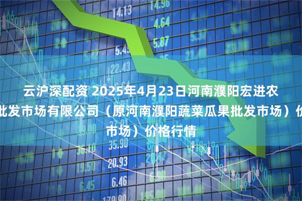 云沪深配资 2025年4月23日河南濮阳宏进农副产品批发市场有限公司（原河南濮阳蔬菜瓜果批发市场）价格行情